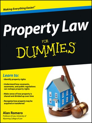 cover image of Property Law For Dummies